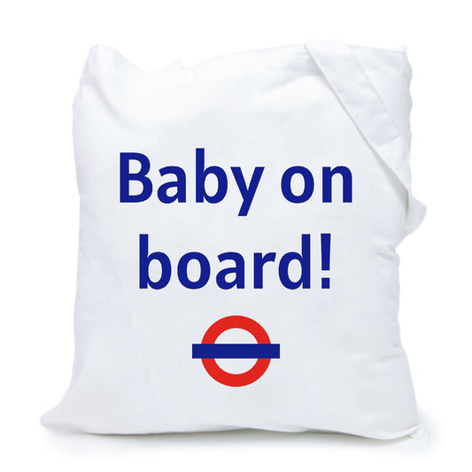 EMUWORKS - Baby On Board Tote Bags - London Underground Logo , Pregnancy In Style