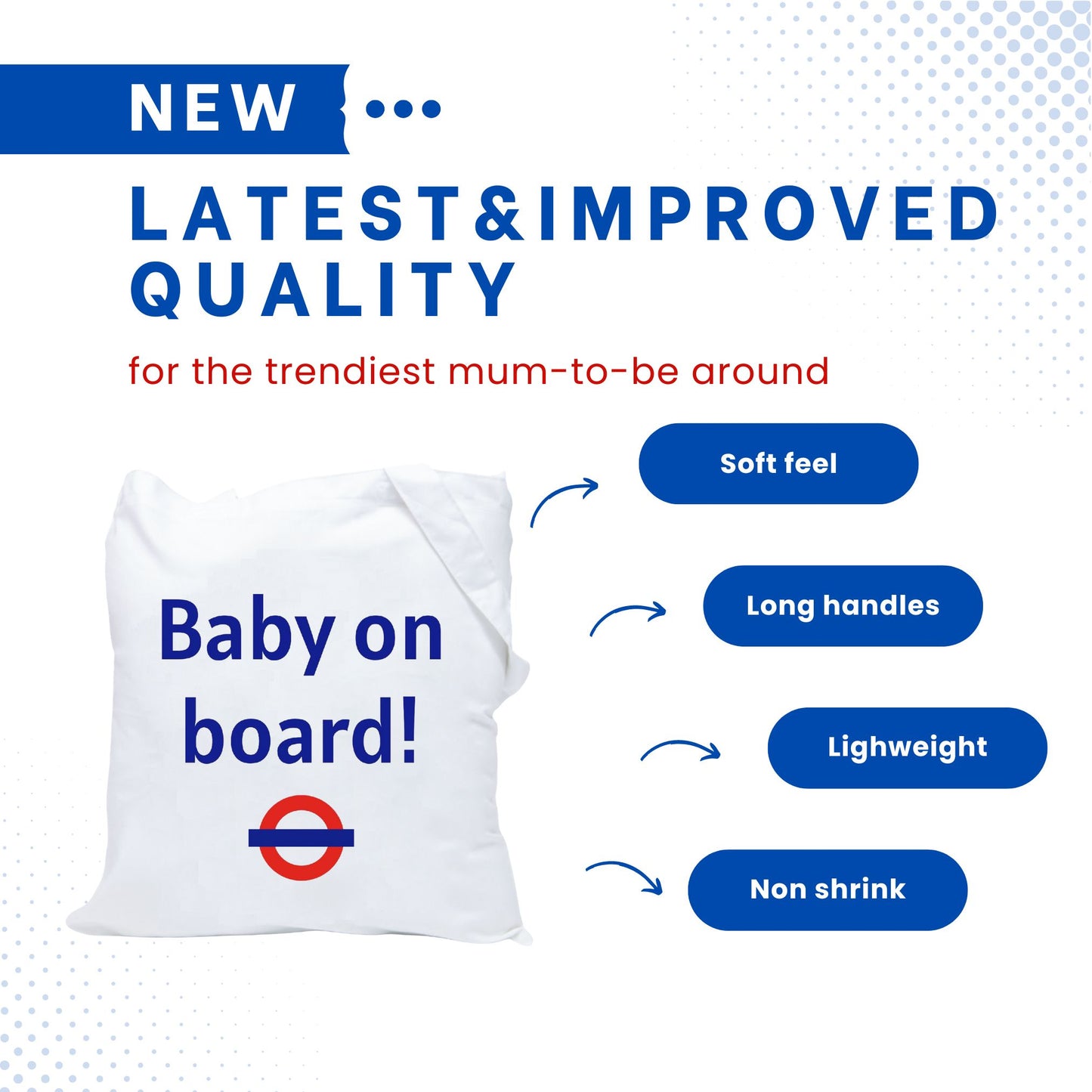 EMUWORKS - Baby On Board Tote Bags - London Underground Logo , Pregnancy In Style