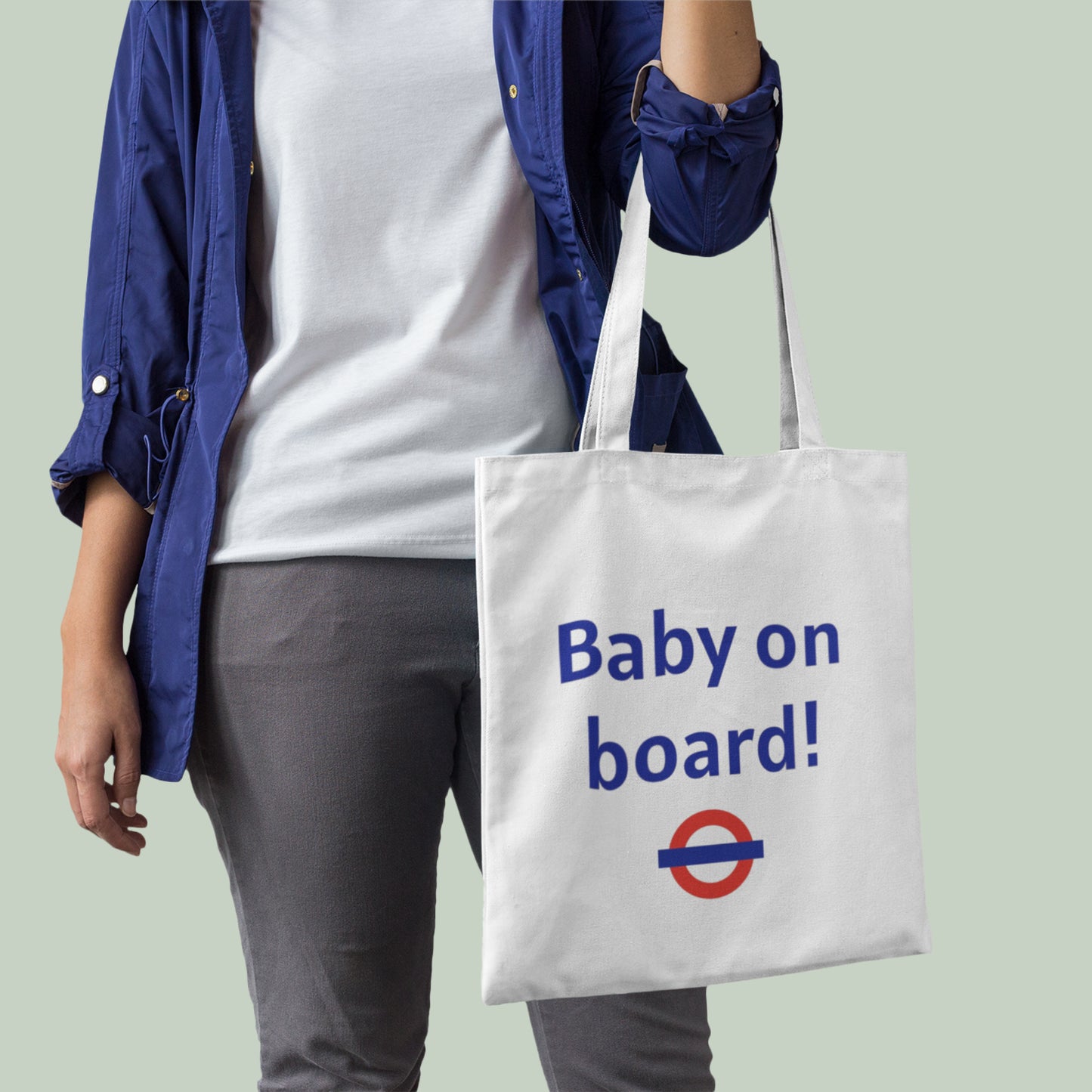 EMUWORKS - Baby On Board Tote Bags - London Underground Logo , Pregnancy In Style