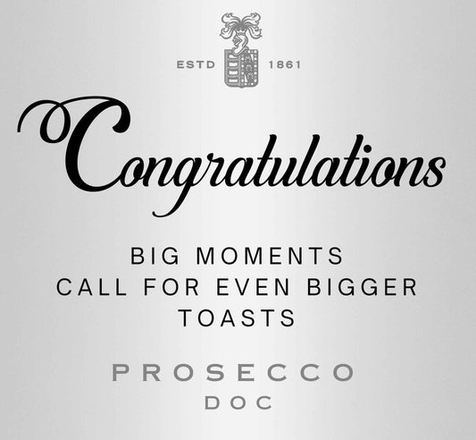 Gift Ready Prosecco Gift Stickers - Custom Metallic Labels for Celebrations and Special Occasions