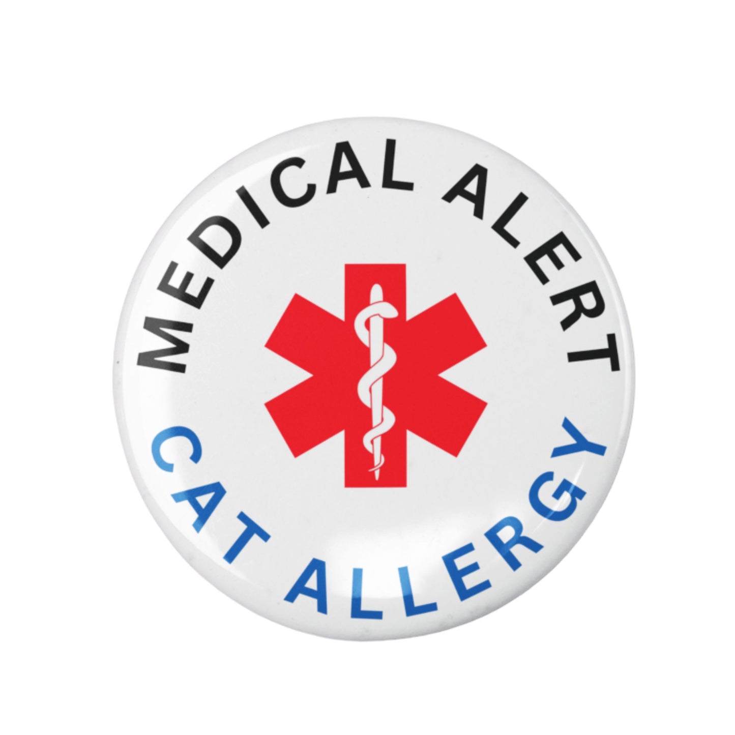 Cat Allergy Medical Alert Logo Badge 1in 25mm