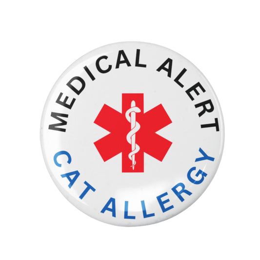 Cat Allergy Medical Alert Logo Badge 1in 25mm
