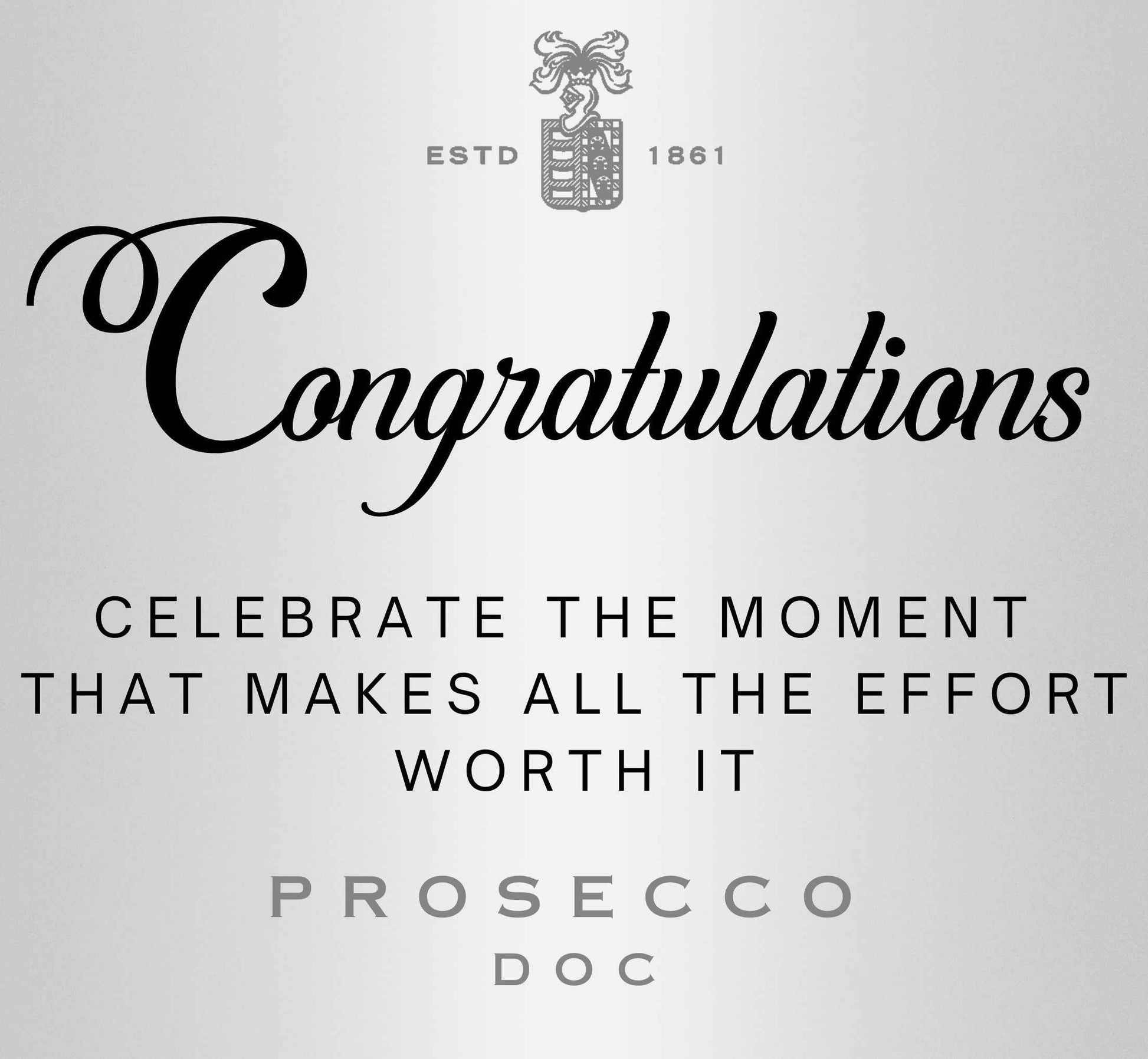 Gift Ready Prosecco Gift Stickers - Custom Metallic Labels for Celebrations and Special Occasions