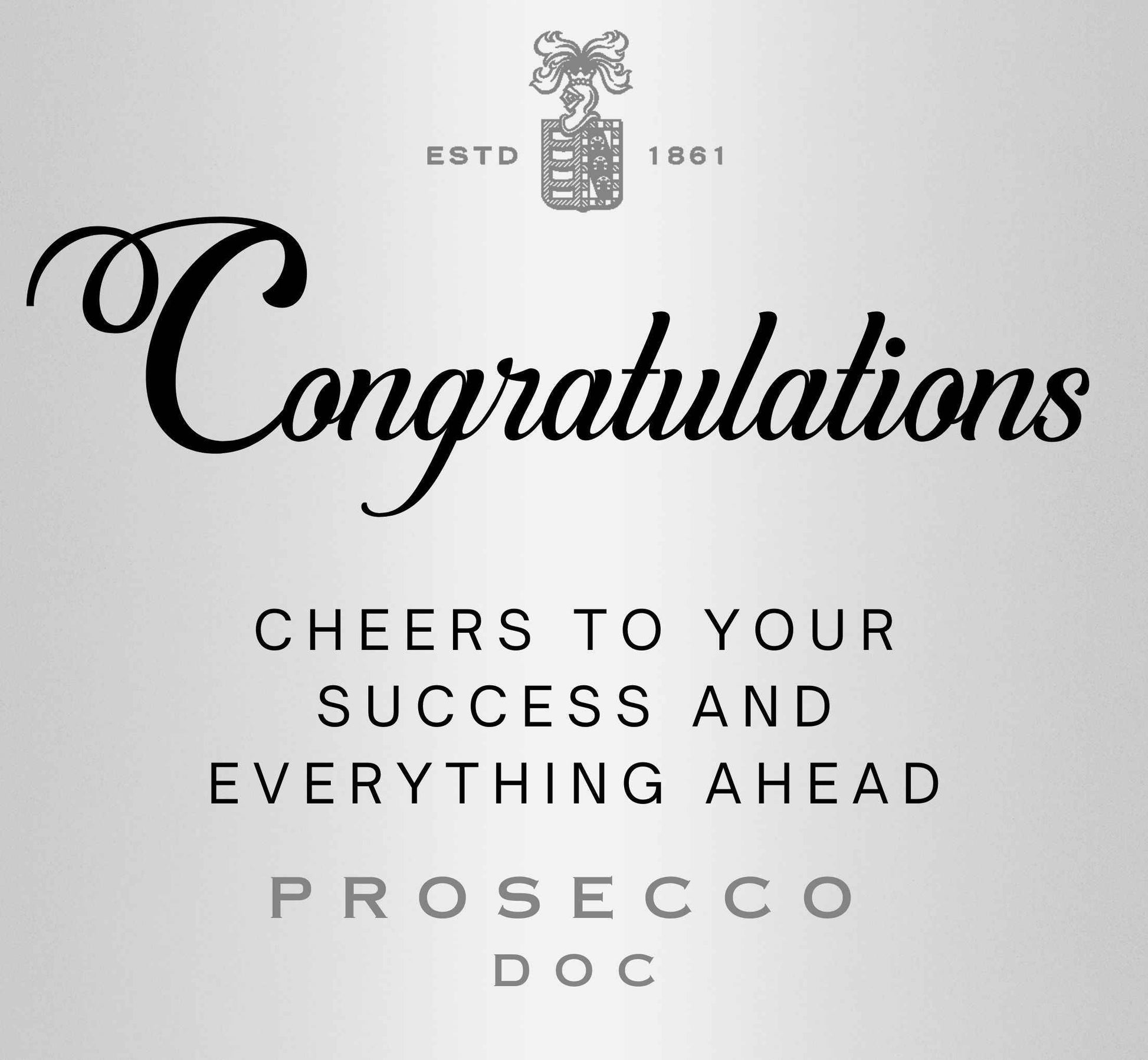 Gift Ready Prosecco Gift Stickers - Custom Metallic Labels for Celebrations and Special Occasions