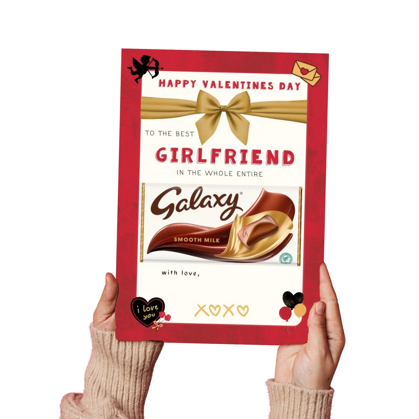 Valentines Chocolate Gift - Novelty Gift For Her - Girlfriend Choc Board For Her