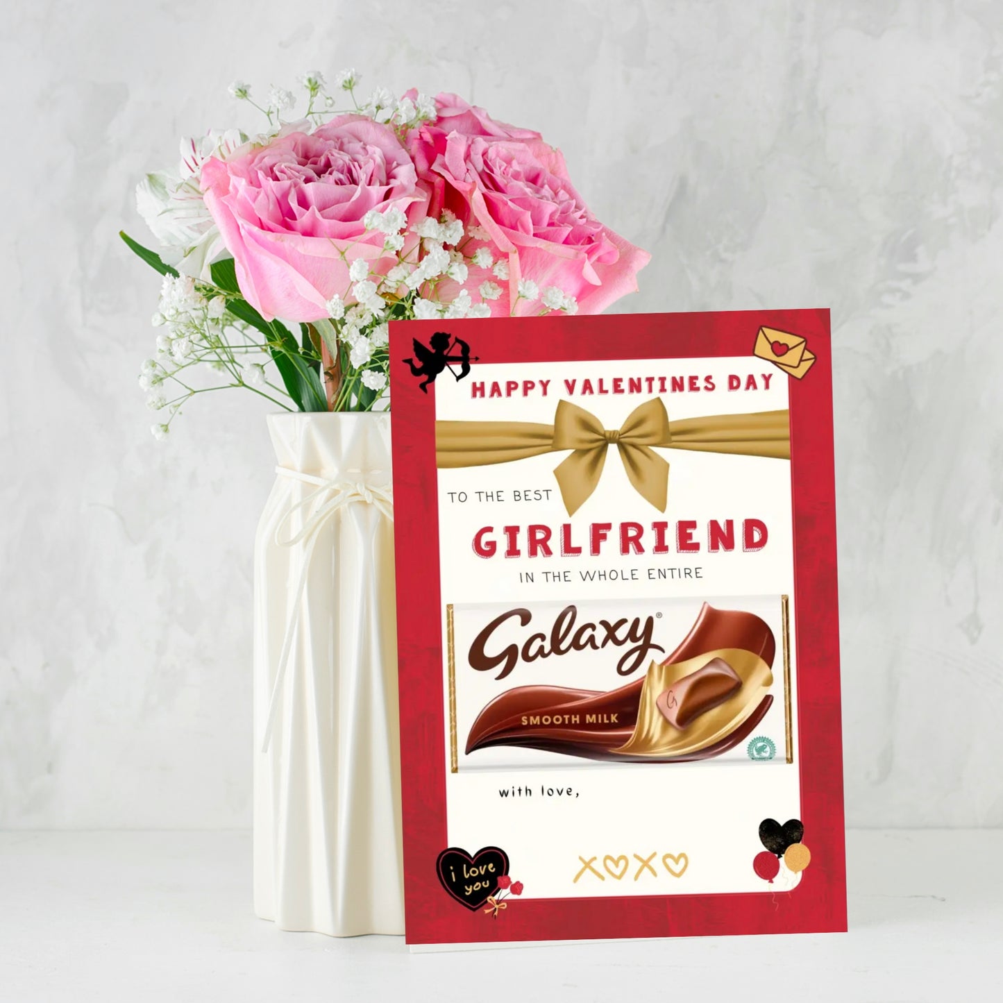 Valentines Chocolate Gift - Novelty Gift For Her - Girlfriend Choc Board For Her