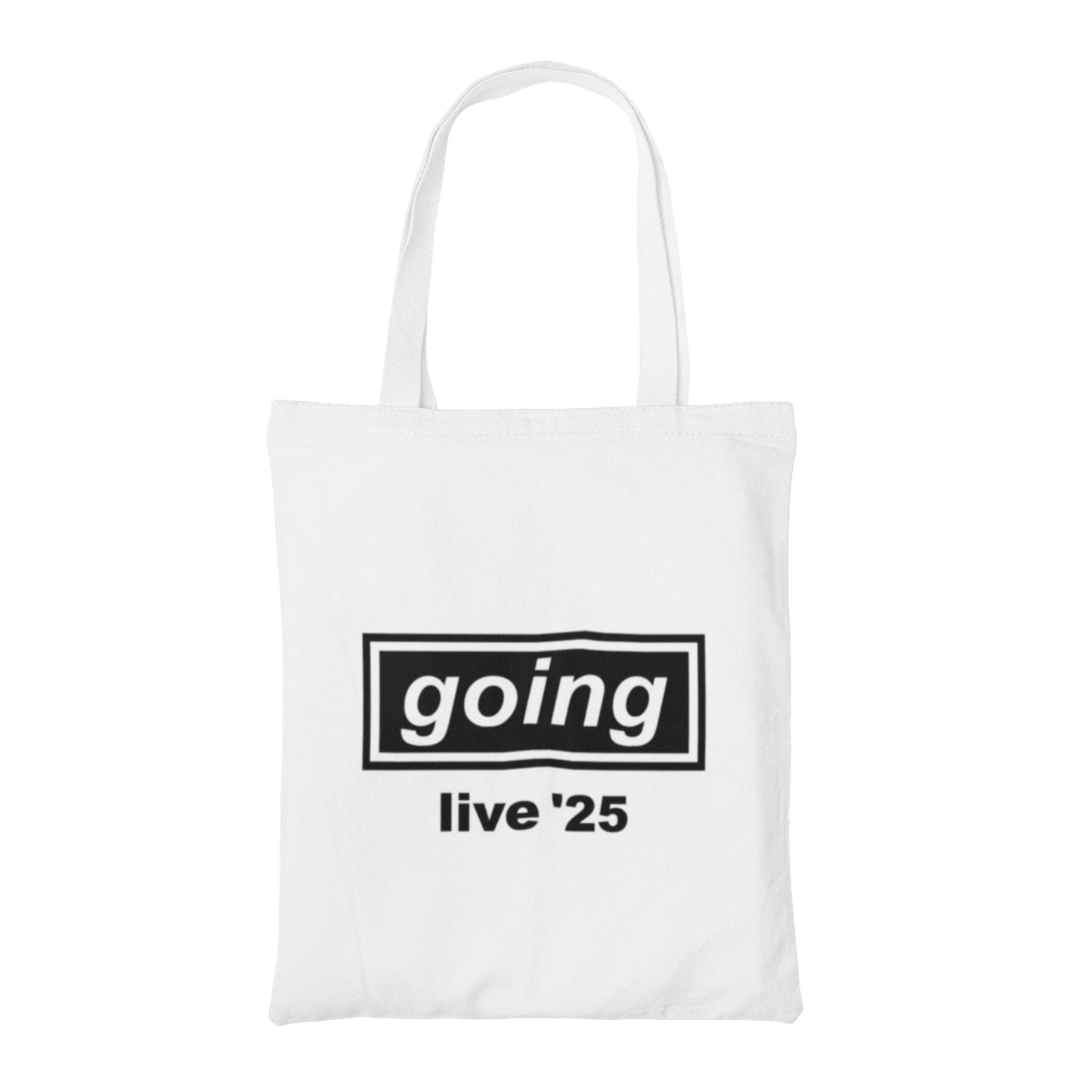 Oasis Band Tote Bag - Oasis Gift for Fans - Oasis Live '25 Memorabilia - Indie Music Gifts for Noel Gallagher & Liam Gallagher Enthusiasts - Oasis Band Gift - 41x37cm Polyester