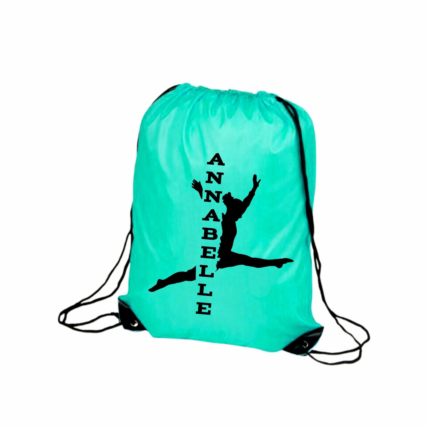 Personalised Gymnast Gym Bag, PE Gym Kit School Kids Sport Print Drawstring Rucksack