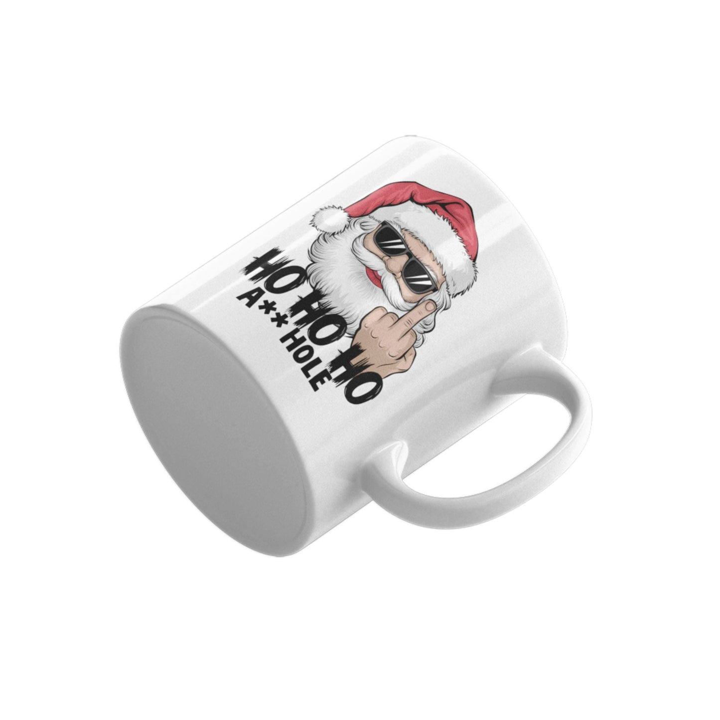 Christmas Rude Santa Claus Funny Coffee Cup White Ceramic Mug Inappropriate Gifts Dishwasher Safe