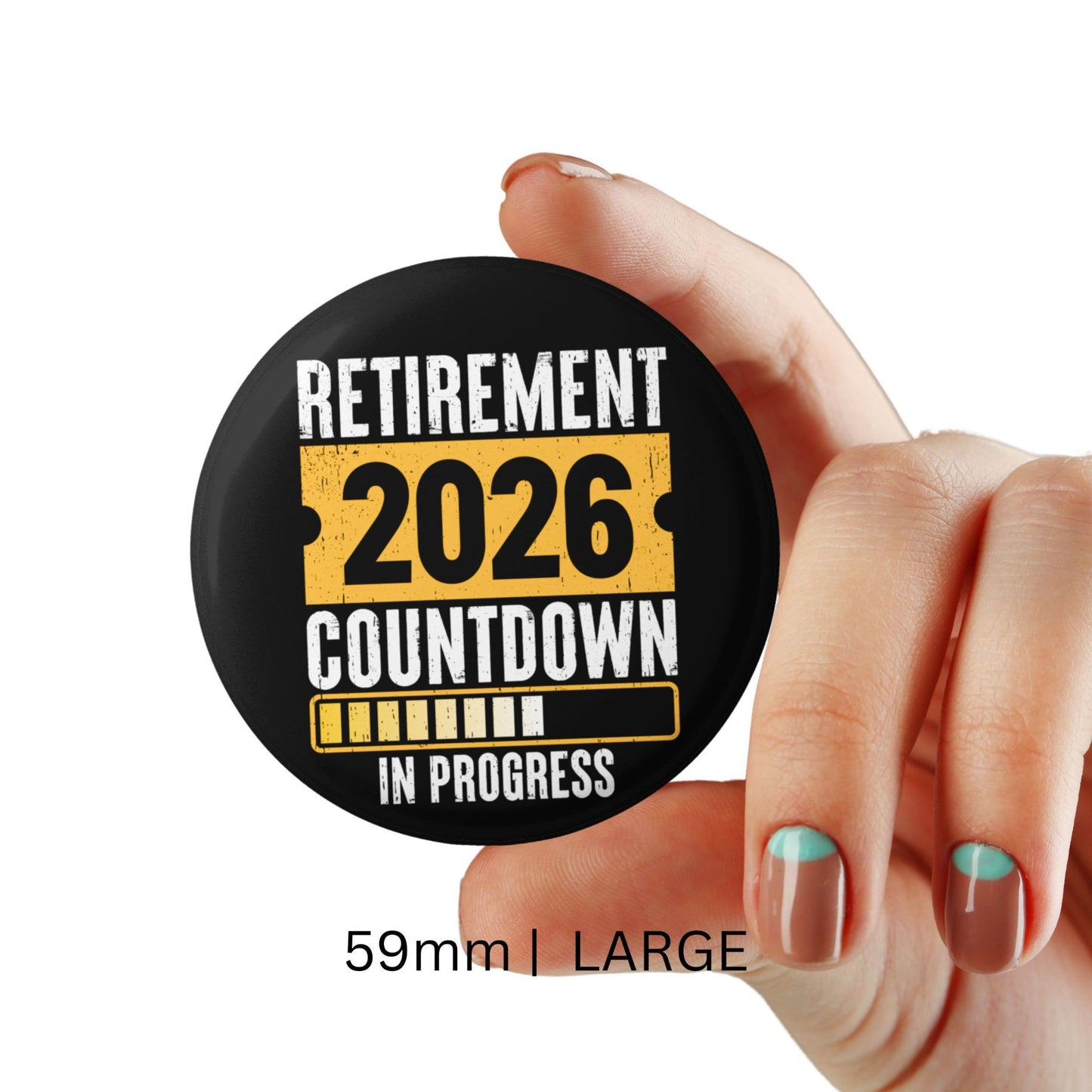 Countdown To Retirement Gift Badge 2025 - Fun Pre-Retirement Accessory Pin