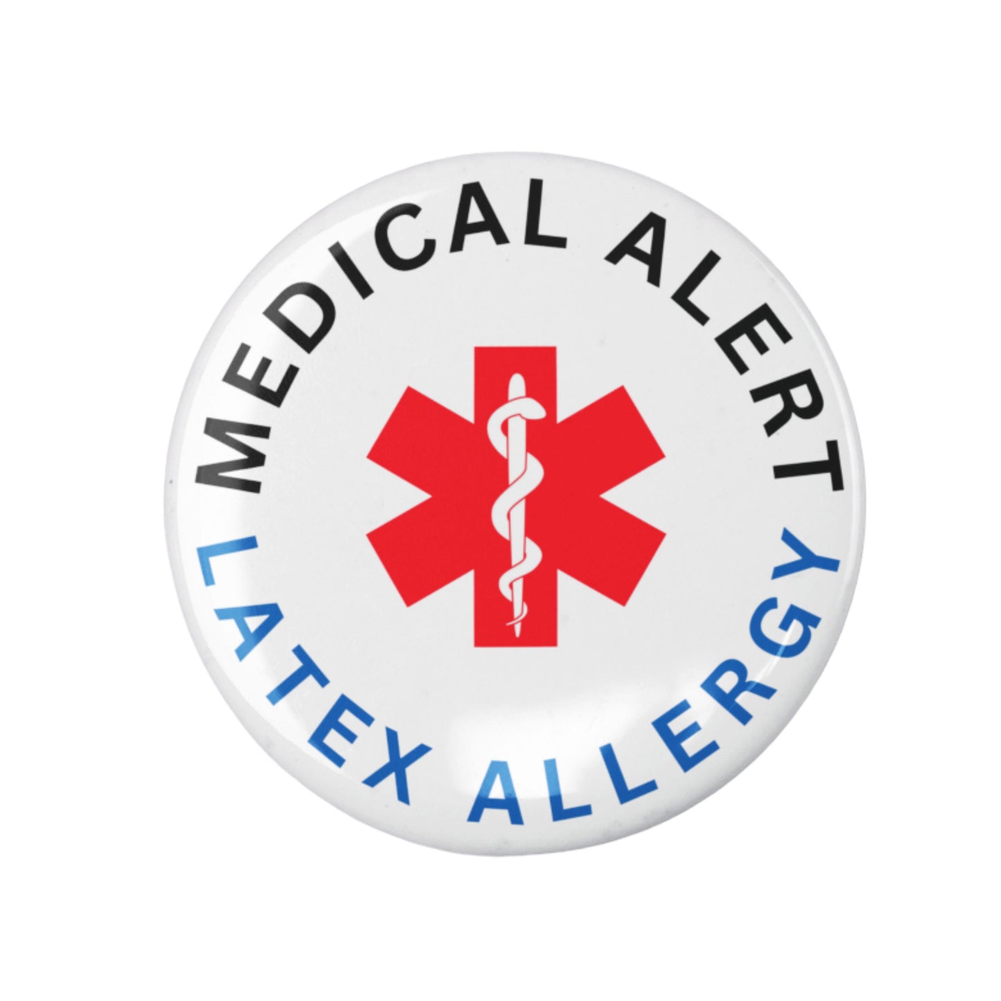 Latex Allergy Medical Alert Logo Badge 1in 25mm