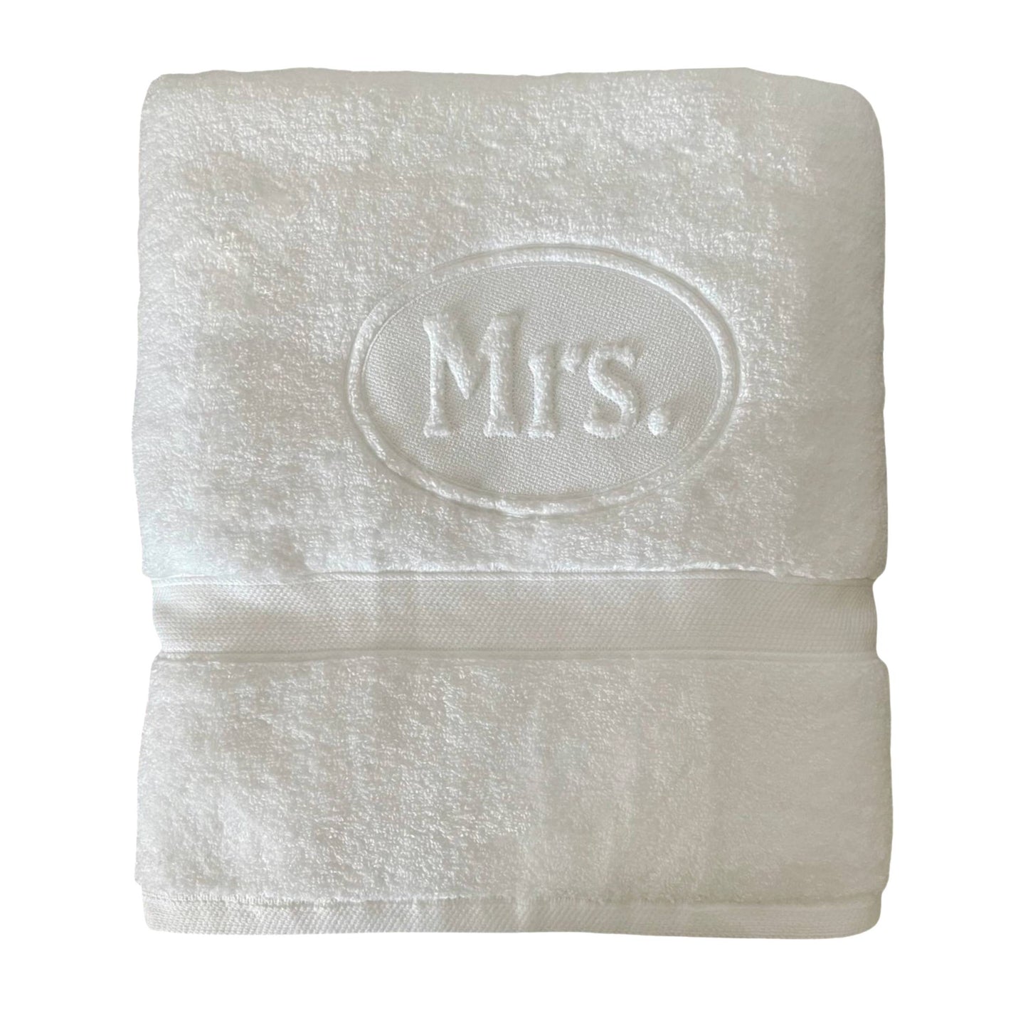 Newlywed Gift Large Embroidered Towel Sheet Set Mr and Mrs Wedding  100x150cm Zipped Bag