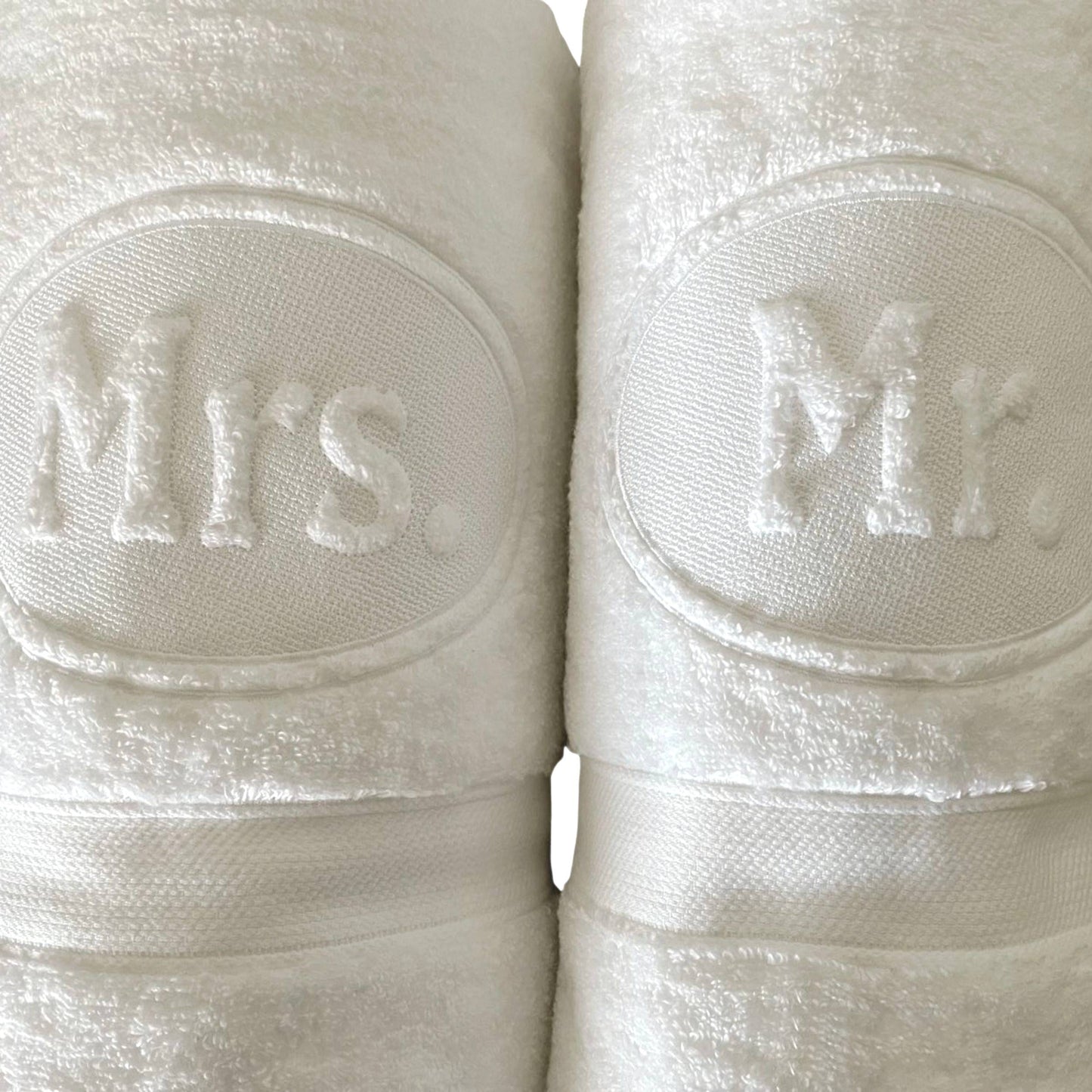 Newlywed Gift Large Embroidered Towel Sheet Set Mr and Mrs Wedding  100x150cm Zipped Bag