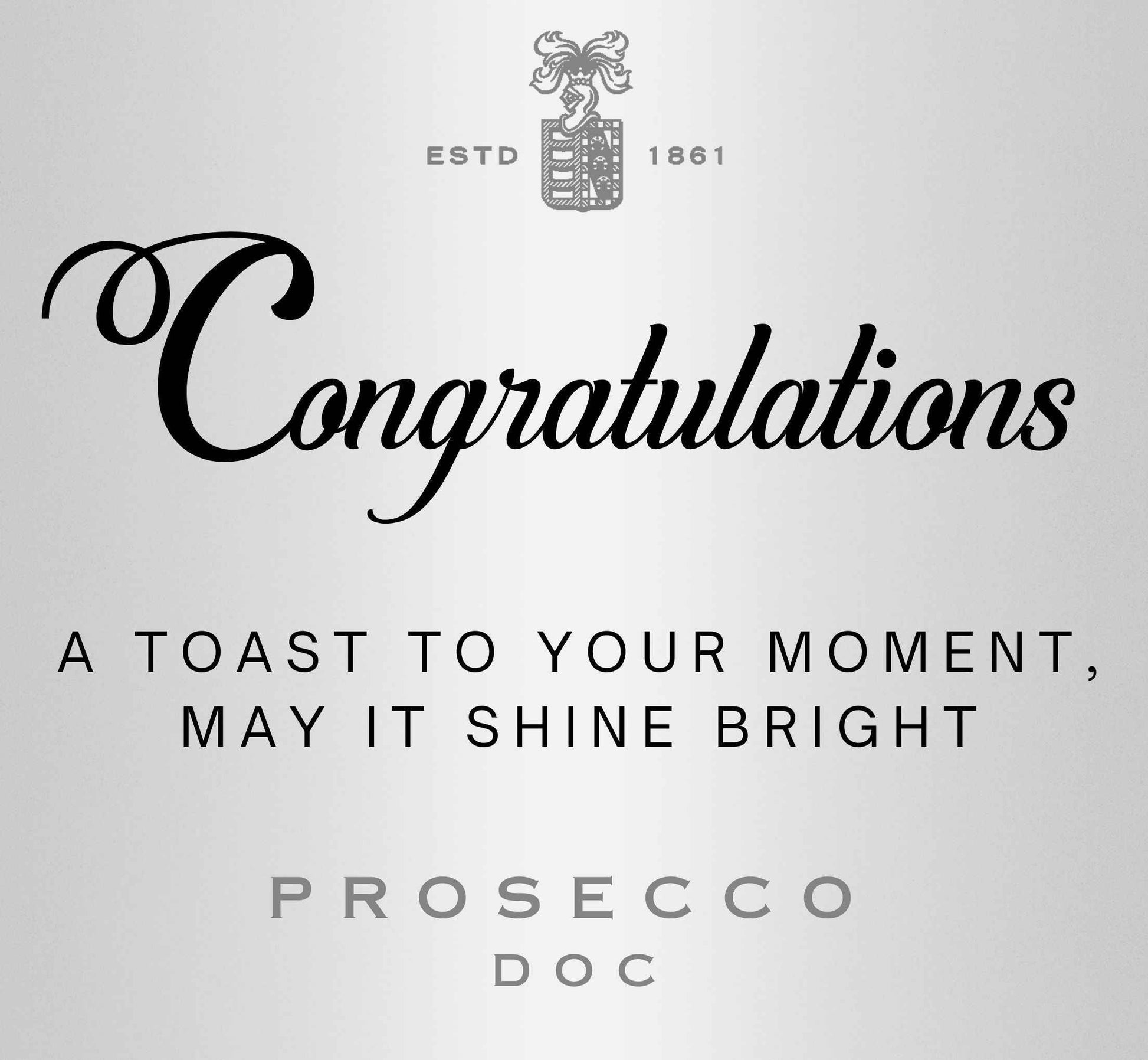 Gift Ready Prosecco Gift Stickers - Custom Metallic Labels for Celebrations and Special Occasions