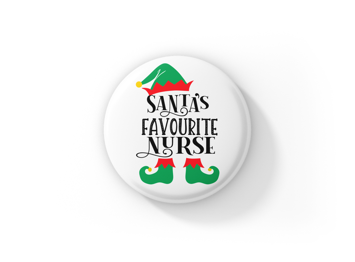 Santa's Favourite Nurse Pin Button Badge 1in 25mm