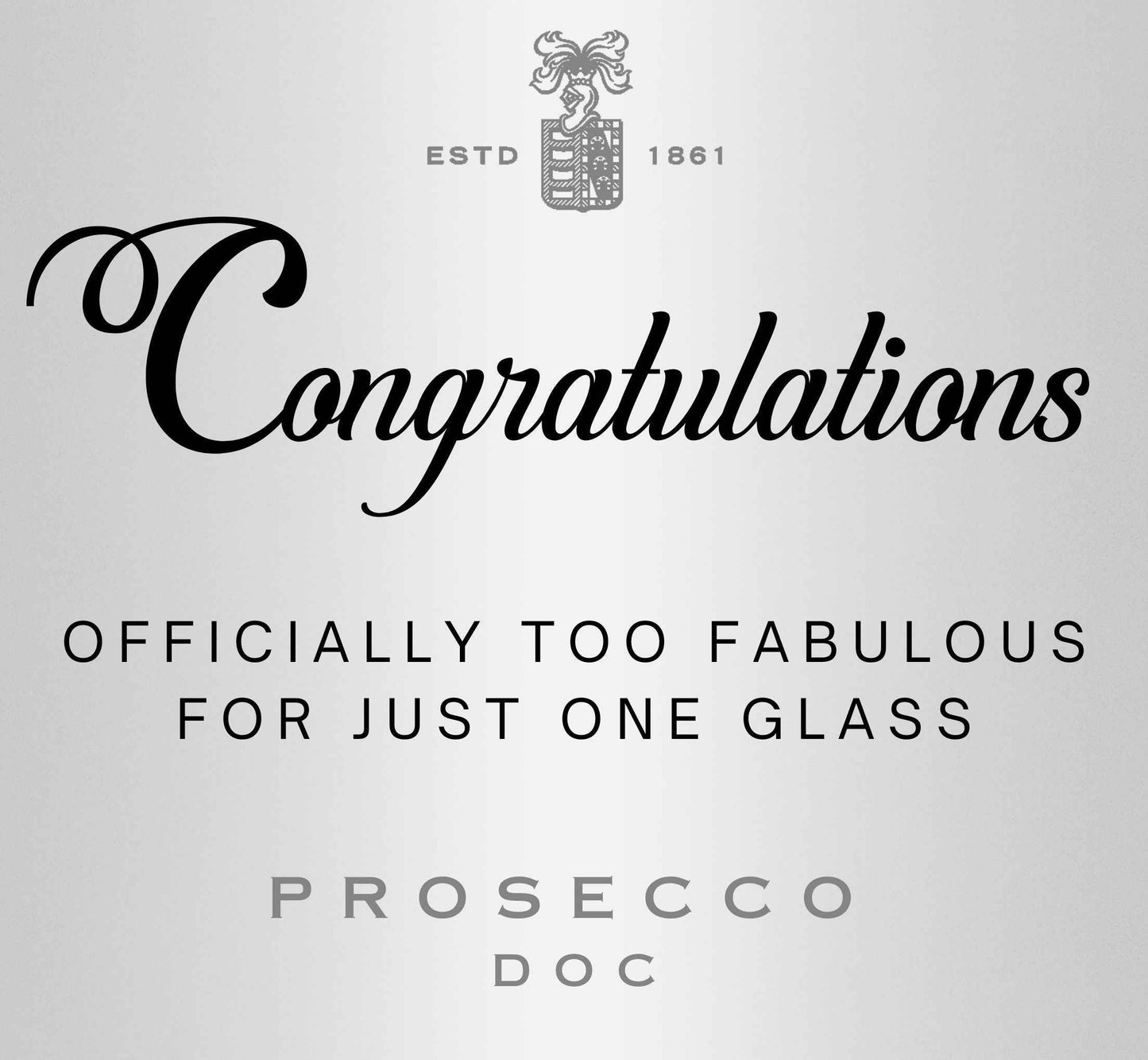 Gift Ready Prosecco Gift Stickers - Custom Metallic Labels for Celebrations and Special Occasions