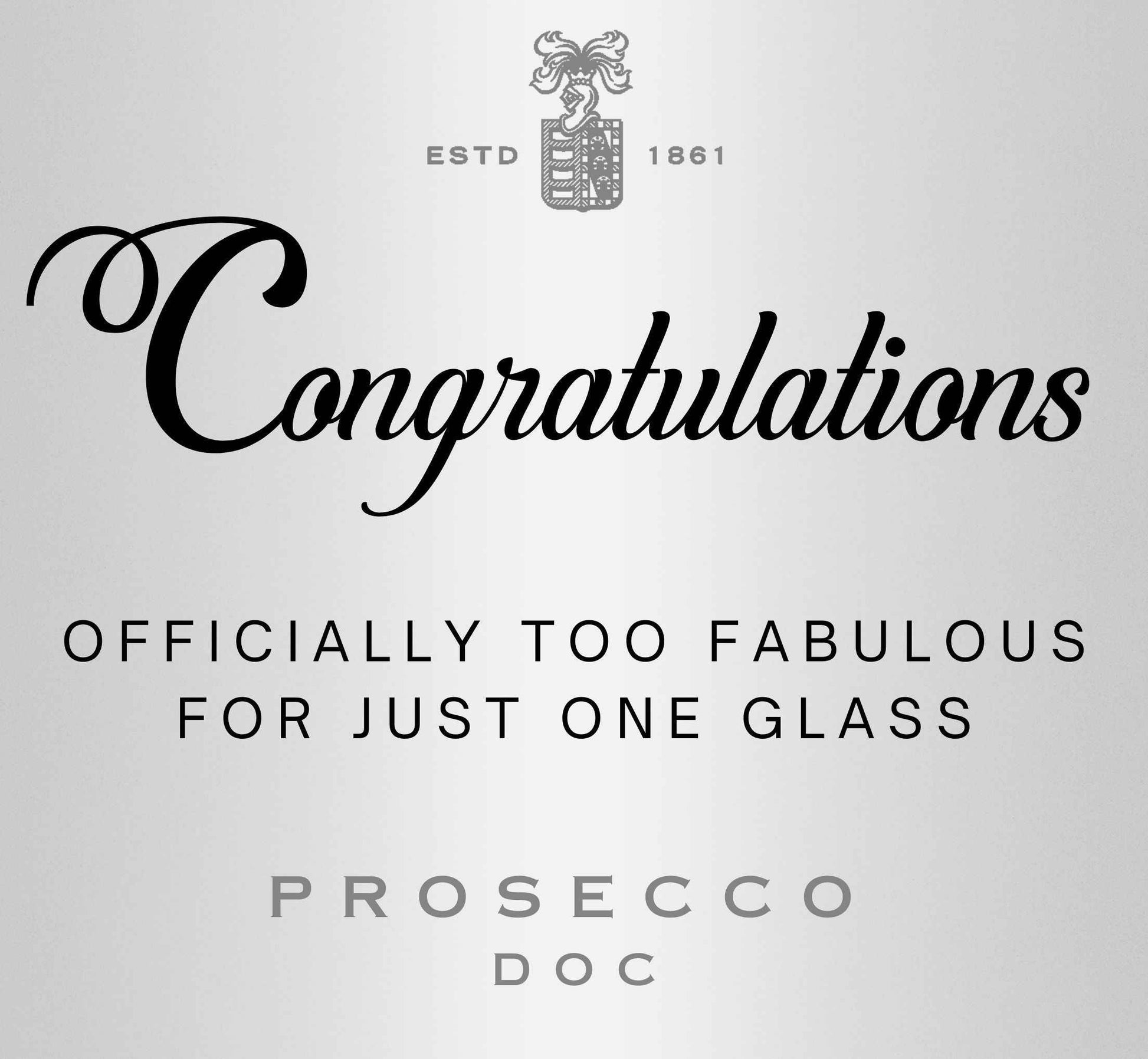 Gift Ready Prosecco Gift Stickers - Custom Metallic Labels for Celebrations and Special Occasions