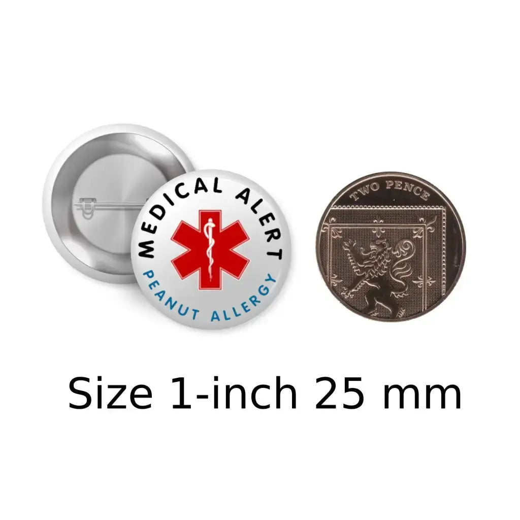 Peanut Allergy Medical Alert Logo Badge 1 in 25 mm - EMU Works