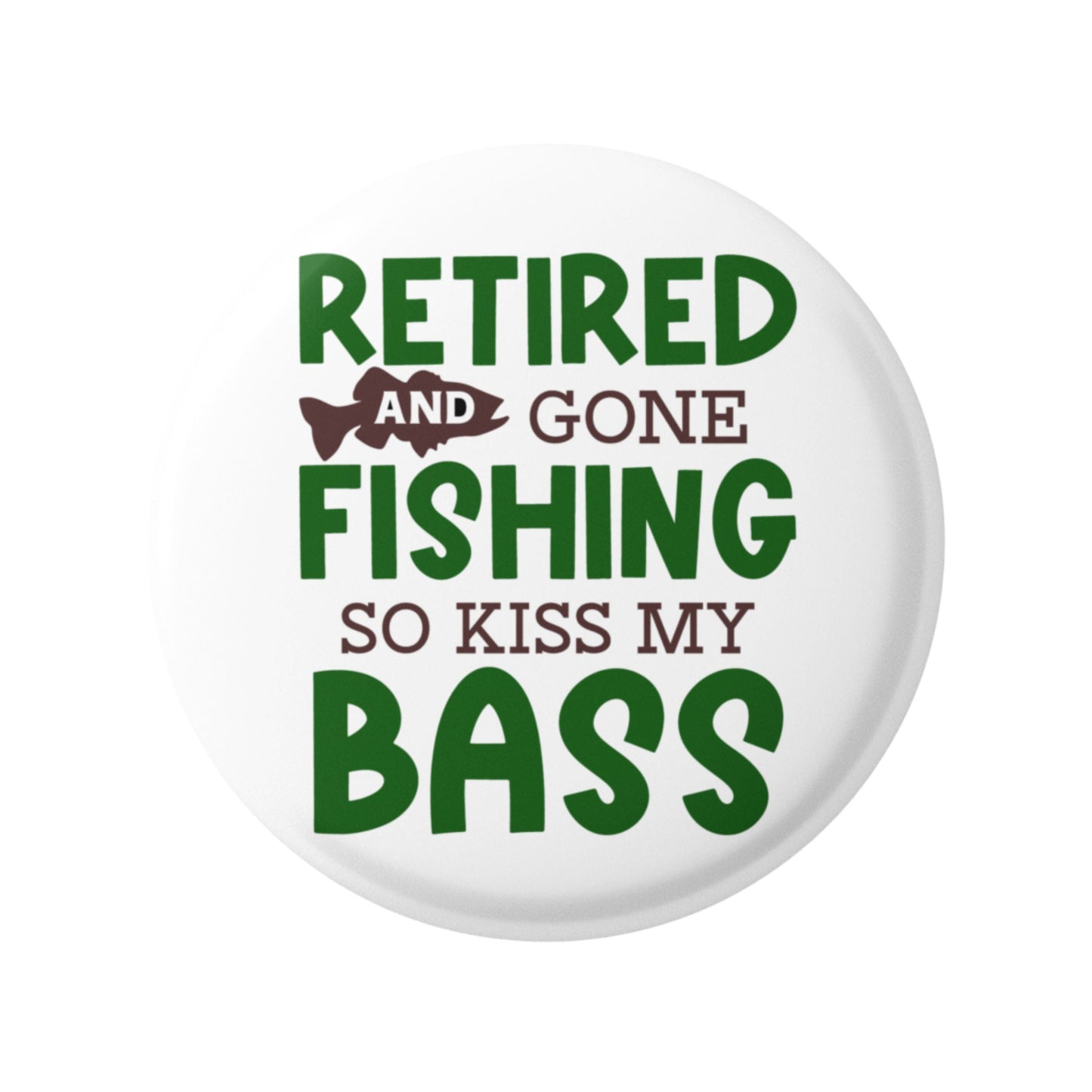 Celebrate retirement with our fishing pin badge! A funny gag gift for any retirement party. Perfect for the avid fisherman!