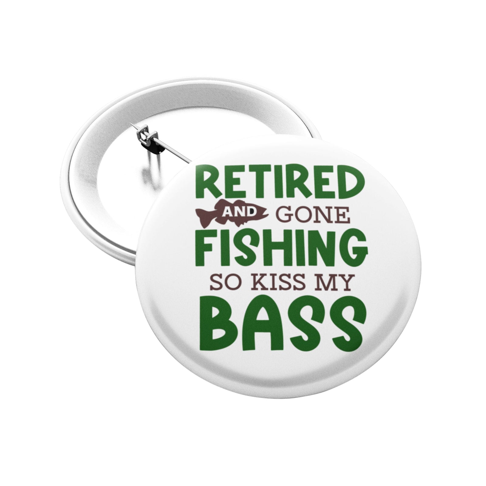 Celebrate retirement with our fishing pin badge! A funny gag gift for any retirement party. Perfect for the avid fisherman!