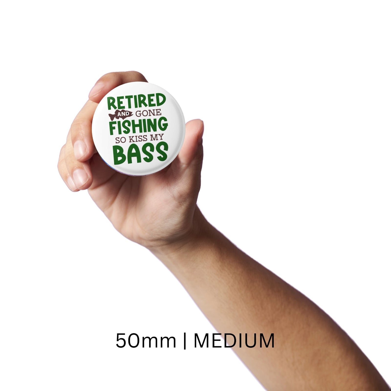Celebrate retirement with our fishing pin badge! A funny gag gift for any retirement party. Perfect for the avid fisherman!
