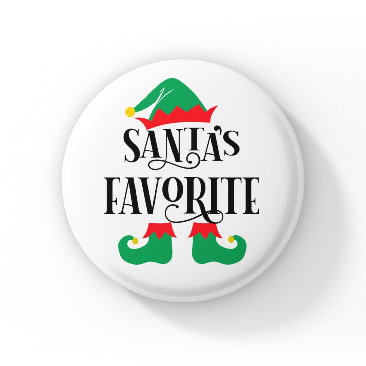 Santa's Favourite Pin Button Badge 1in 25mm