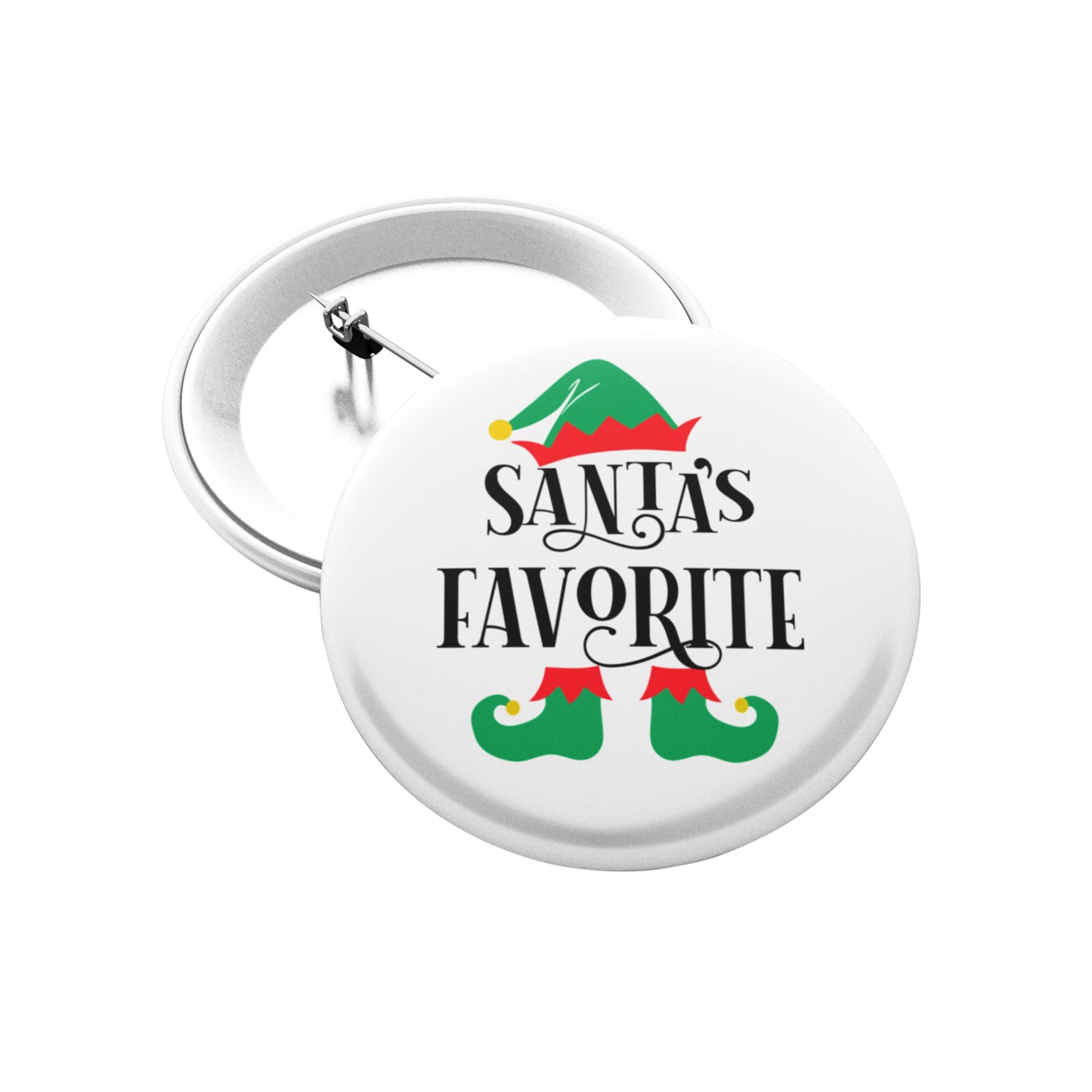 Santa's Favourite Pin Button Badge 1in 25mm