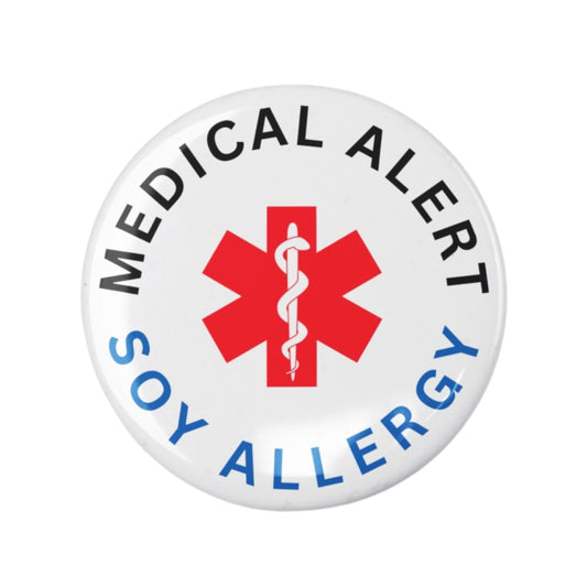 Soy Allergy Medical Alert Logo Badge 1in 25mm