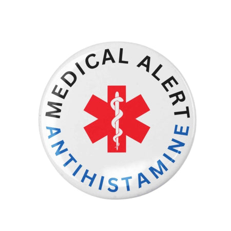 Allergy Awareness Badge - EMUWORKS Antihistamine Medical Alert Pin 1in 25mm