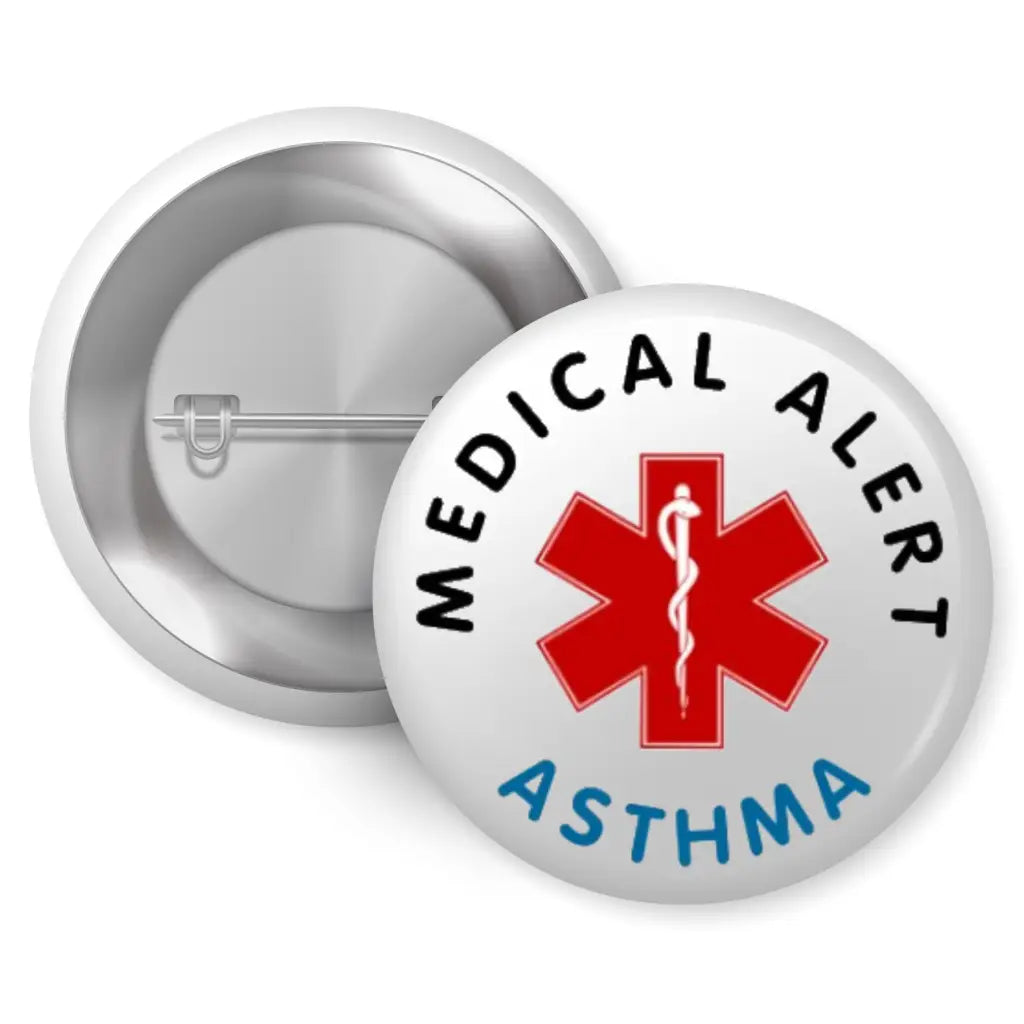 EMU Works Asthma Medical Alert Logo Badge 1in 25mm Apparel