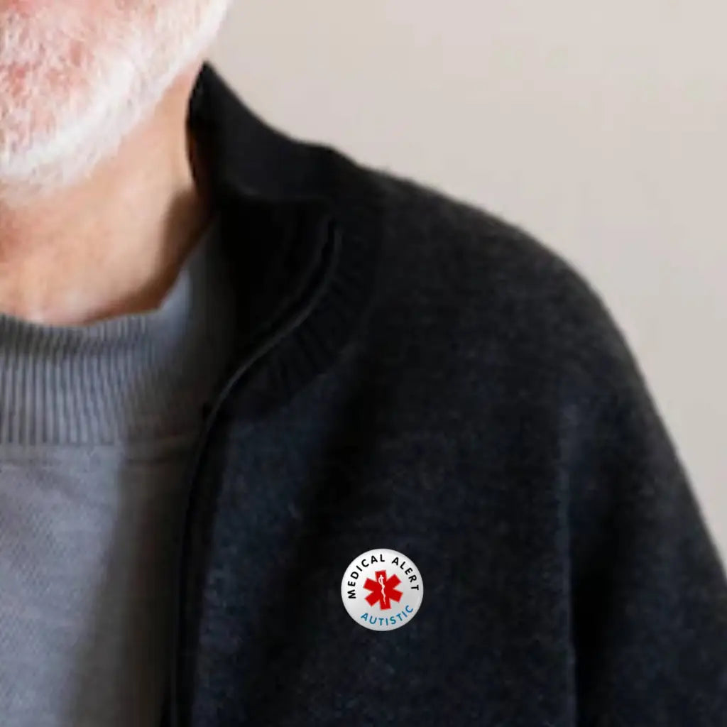 Autistic Medical Alert Badge | Autistic Medical Pin Badge