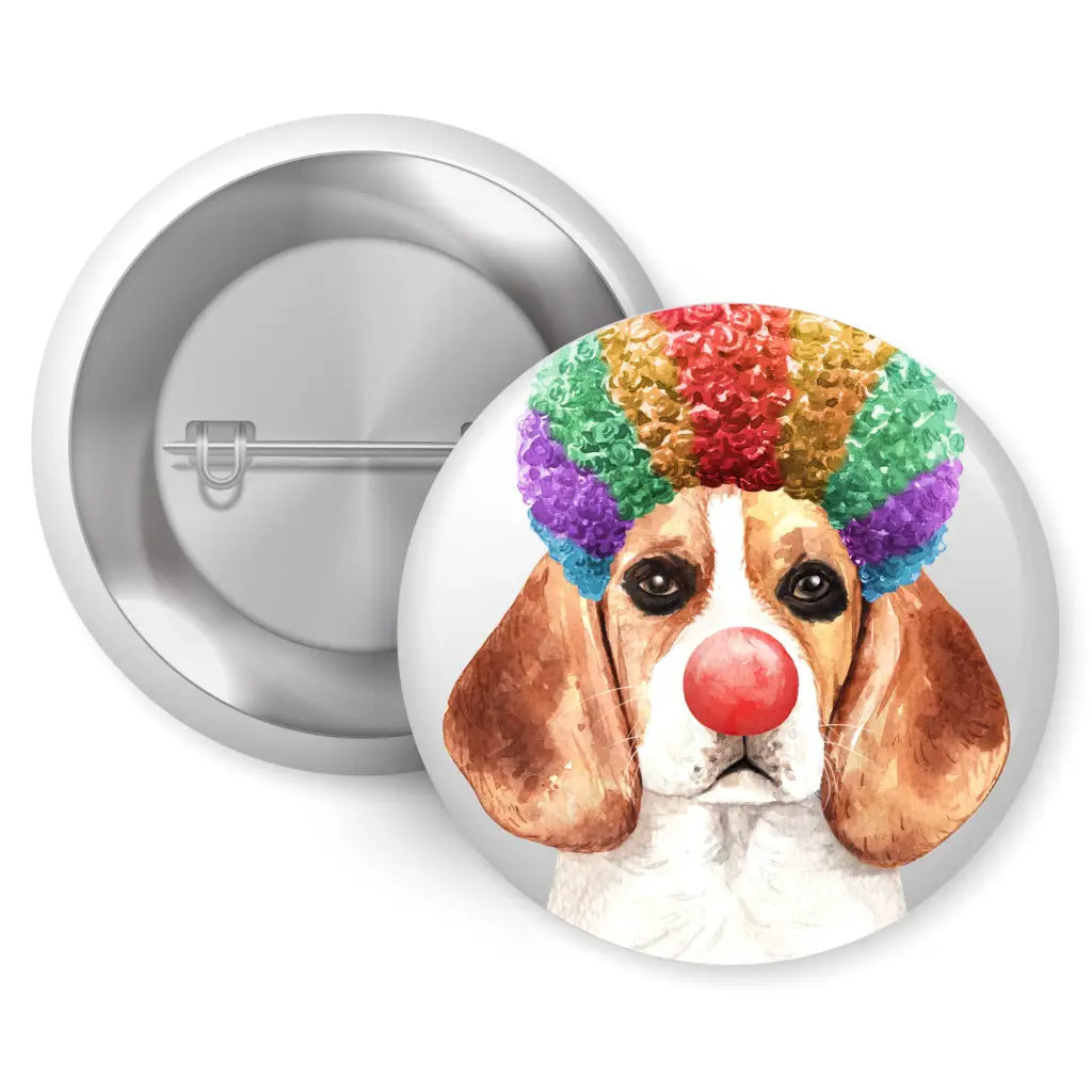 Clown Costume Dog Pin Badge | Clown Costume Dog Badge | EMU