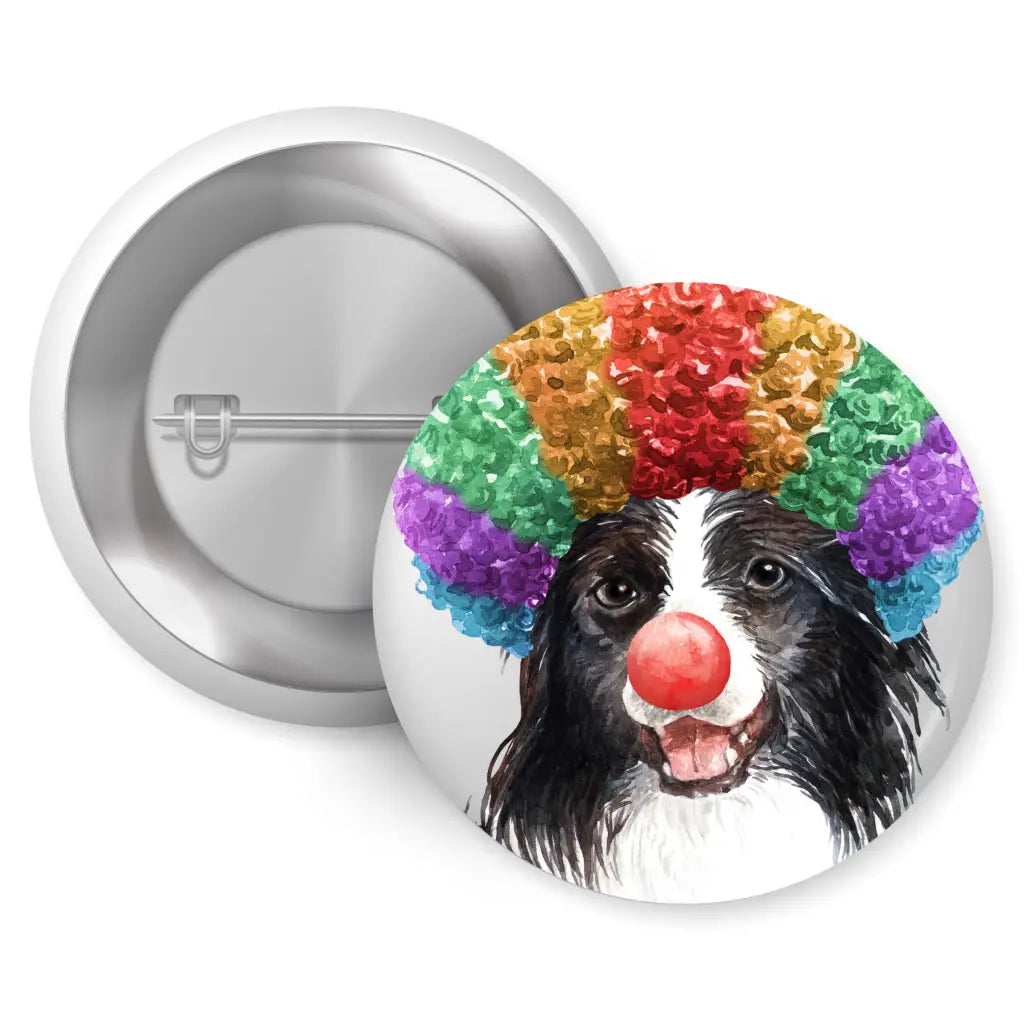 Clown Costume Dog Pin Badge | EMU Works Apparel &