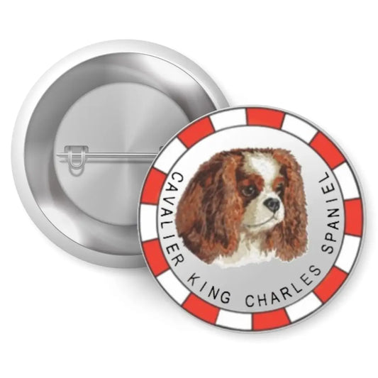 Cavalier King Charles Spaniel Pin Badge - 1in. 25mm Metal