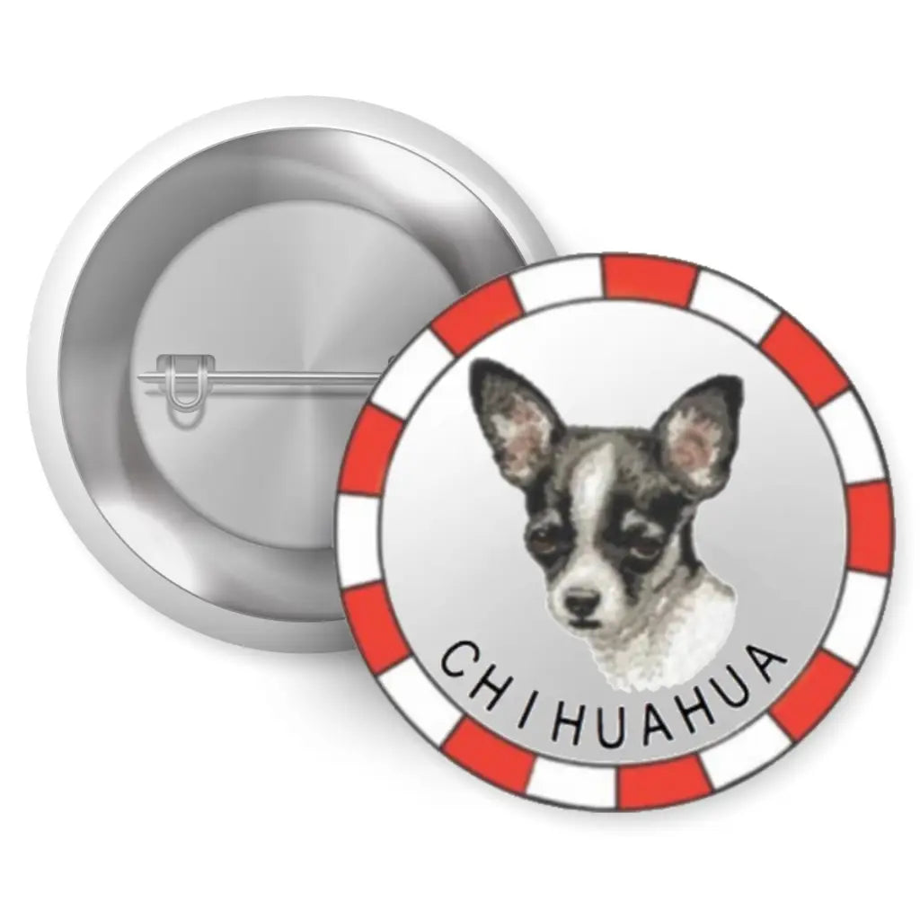 Stylish Chihuahua Breed Pin Button Badge - Apparel &