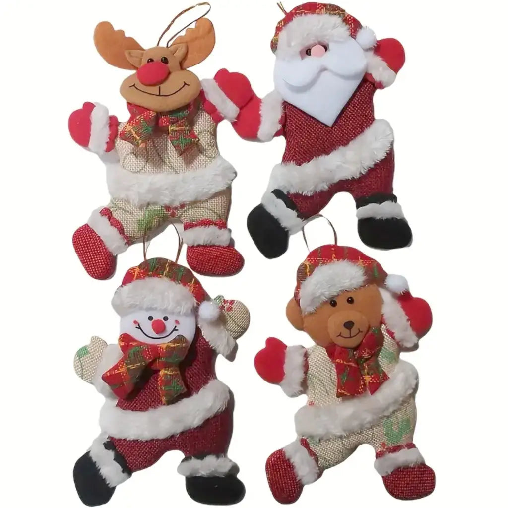 EMU Works - Christmas Hanging Ornaments Santa Claus Snowman