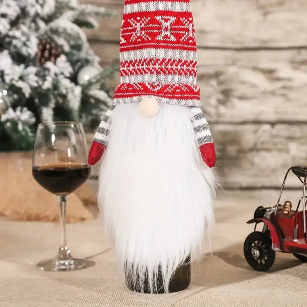 EMU Works - Christmas Wine Bottle Gnomes Beard Jacket Dress