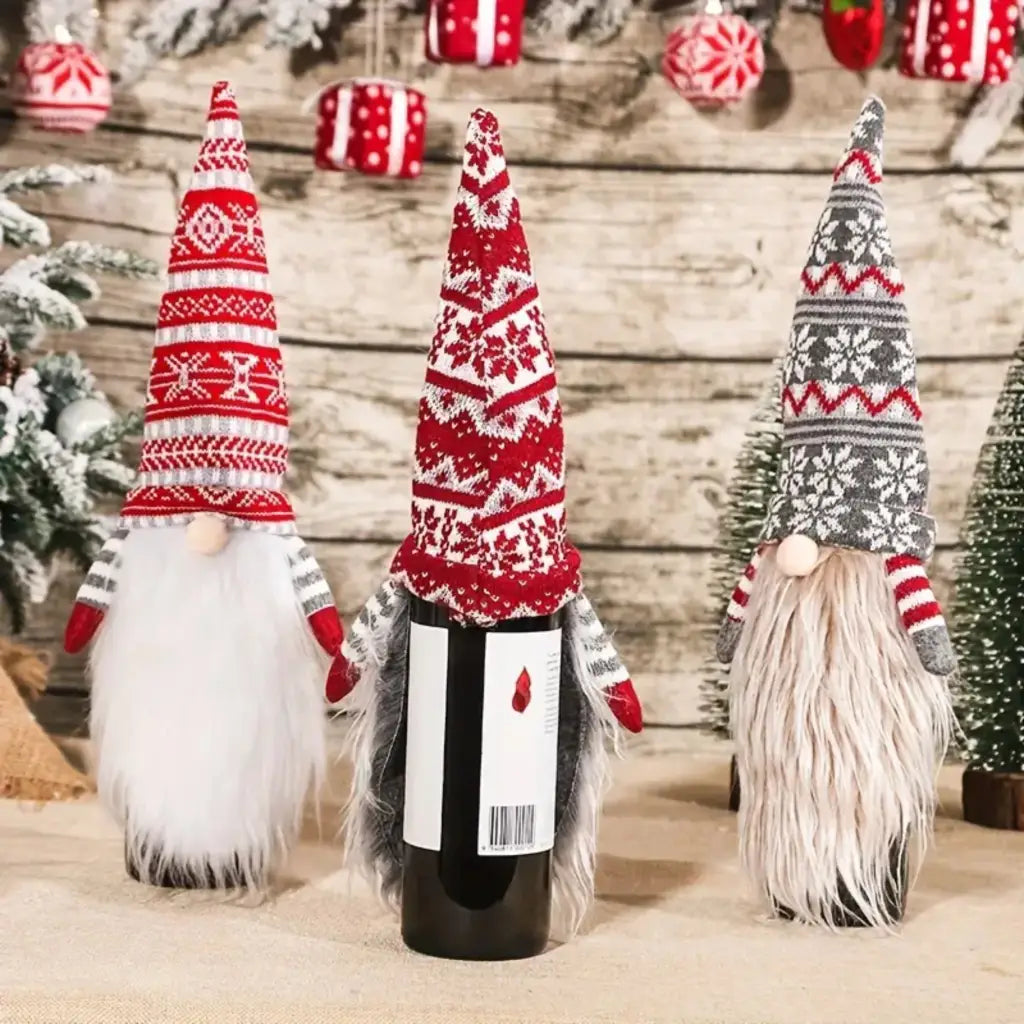 EMU Works - Christmas Wine Bottle Gnomes Beard Jacket Dress