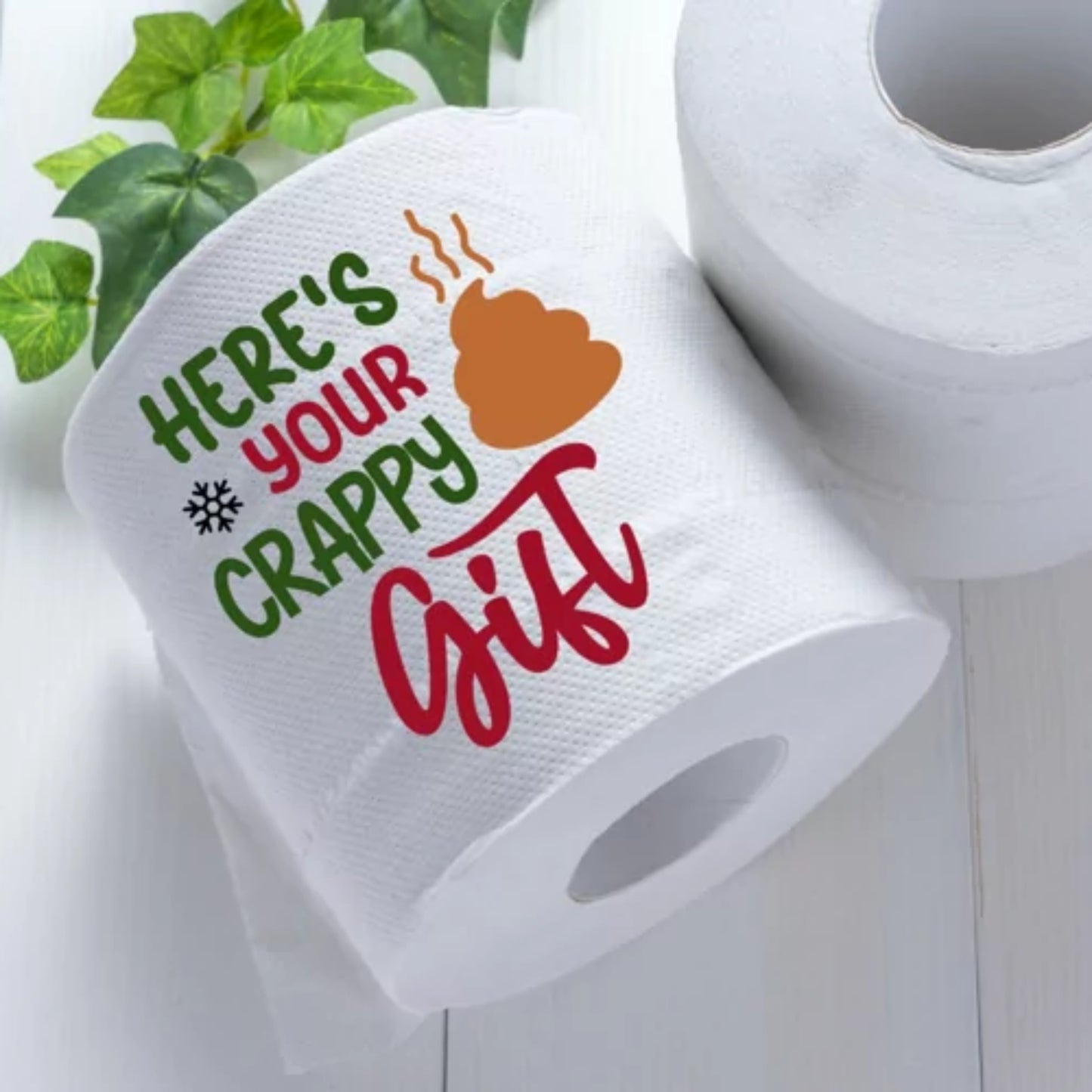 Novelty Christmas Printed Toilet Roll Here’s Your Crappy Gift