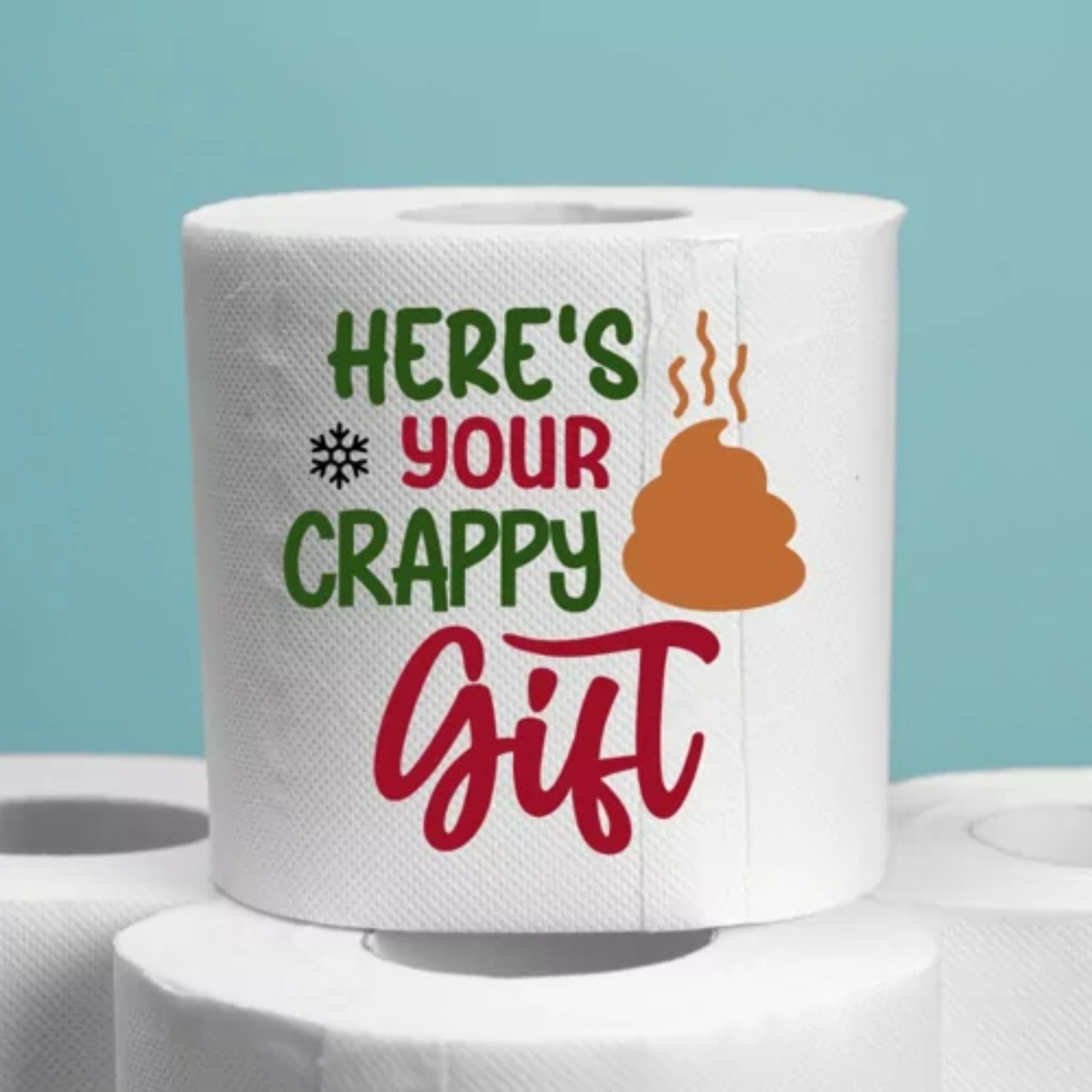 Novelty Christmas Printed Toilet Roll Here’s Your Crappy Gift