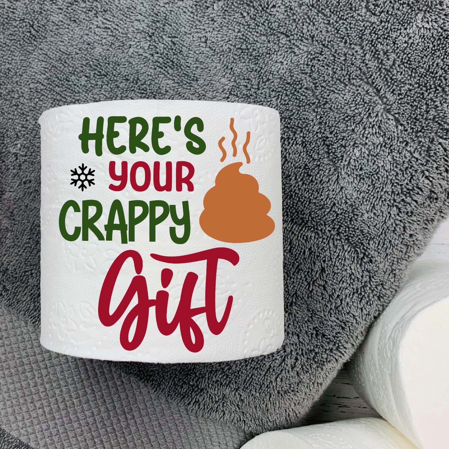 Novelty Christmas Printed Toilet Roll Here’s Your Crappy Gift