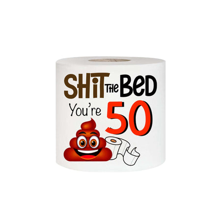 50th Birthday Gag Gift Novelty Toilet Roll You’re 50