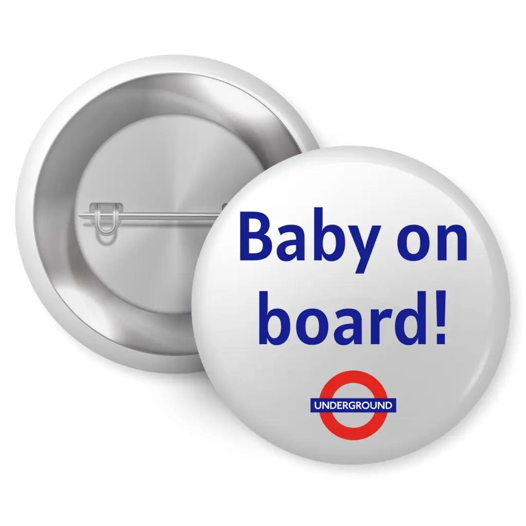 Baby On Board Badge - London Underground Pregnancy