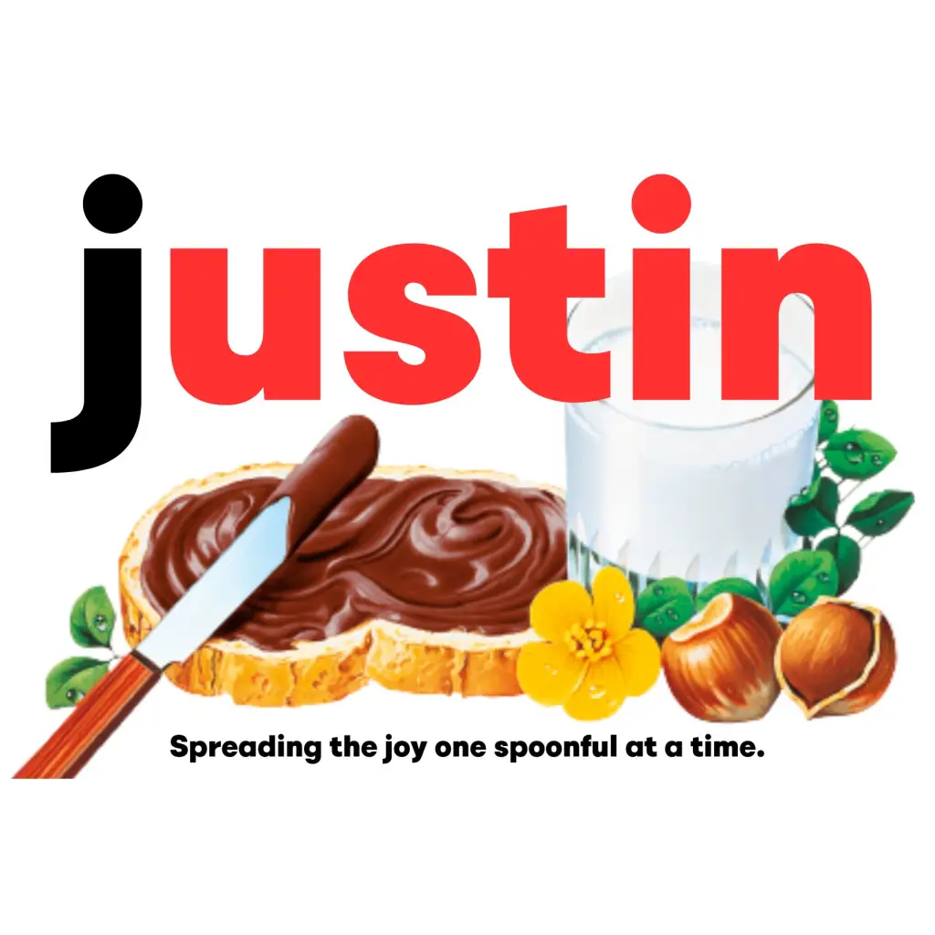 EMU Works - Name Personalised Justin Nutella Label