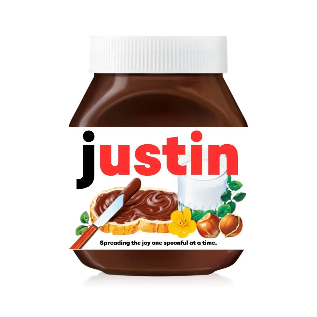 EMU Works - Name Personalised Justin Nutella Label