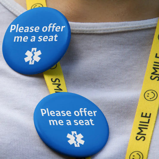 Emuworks Medical Alert Badge - Offer Me A Seat Disability