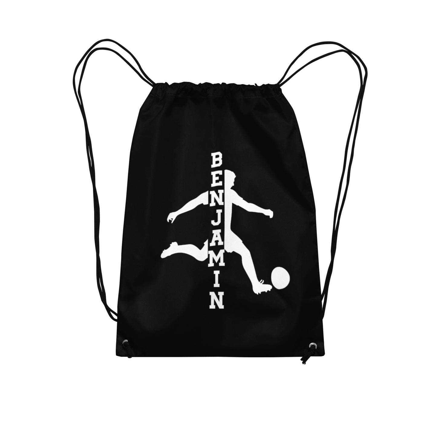 Personalised Drawstring PE Bag - Waterproof Drawstring Bag with Custom Name - Football Gifts for Boys & Girls - Reinforced PU Corner - Kids PE Bags for School, Small Gym Bag, Sports Bag Kids