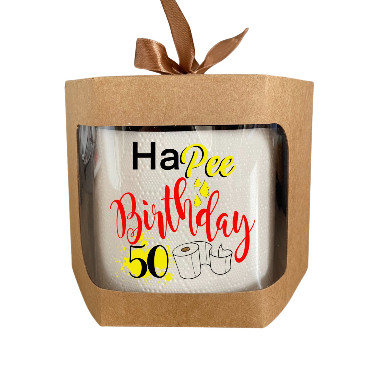 Novelty 50th Birthday Printed Toilet Roll HaPee Birthday