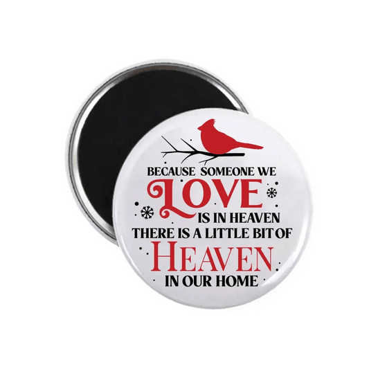 Heaven In Our Home Cardinals Remembrance Magnet - Heartfelt Gifts For Grieving Families 2.32 In - EMU Works
