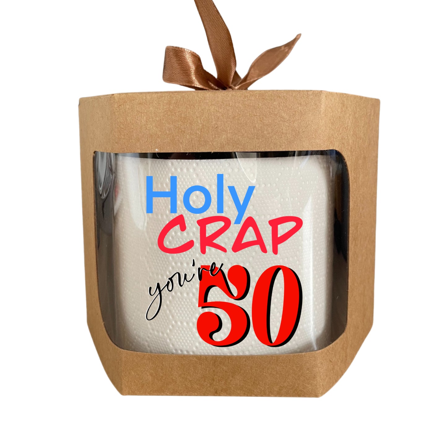 Novelty 50th Birthday Printed Toilet Roll Holly Crap You’re 50